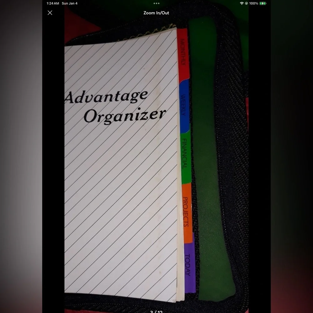 3 Green Advantage Organizer Binder Advantage organizer w/zipper pockets NW 8